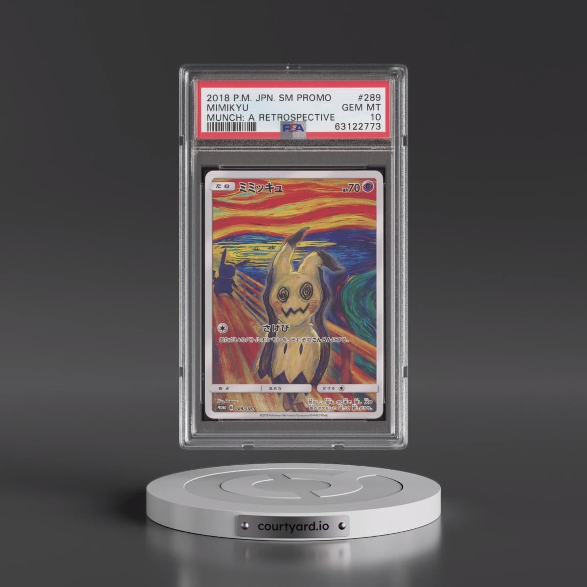 2018 Pokémon SM Promo #289 Mimikyu - Munch: A Retrospective (PSA 10 GEM MINT)