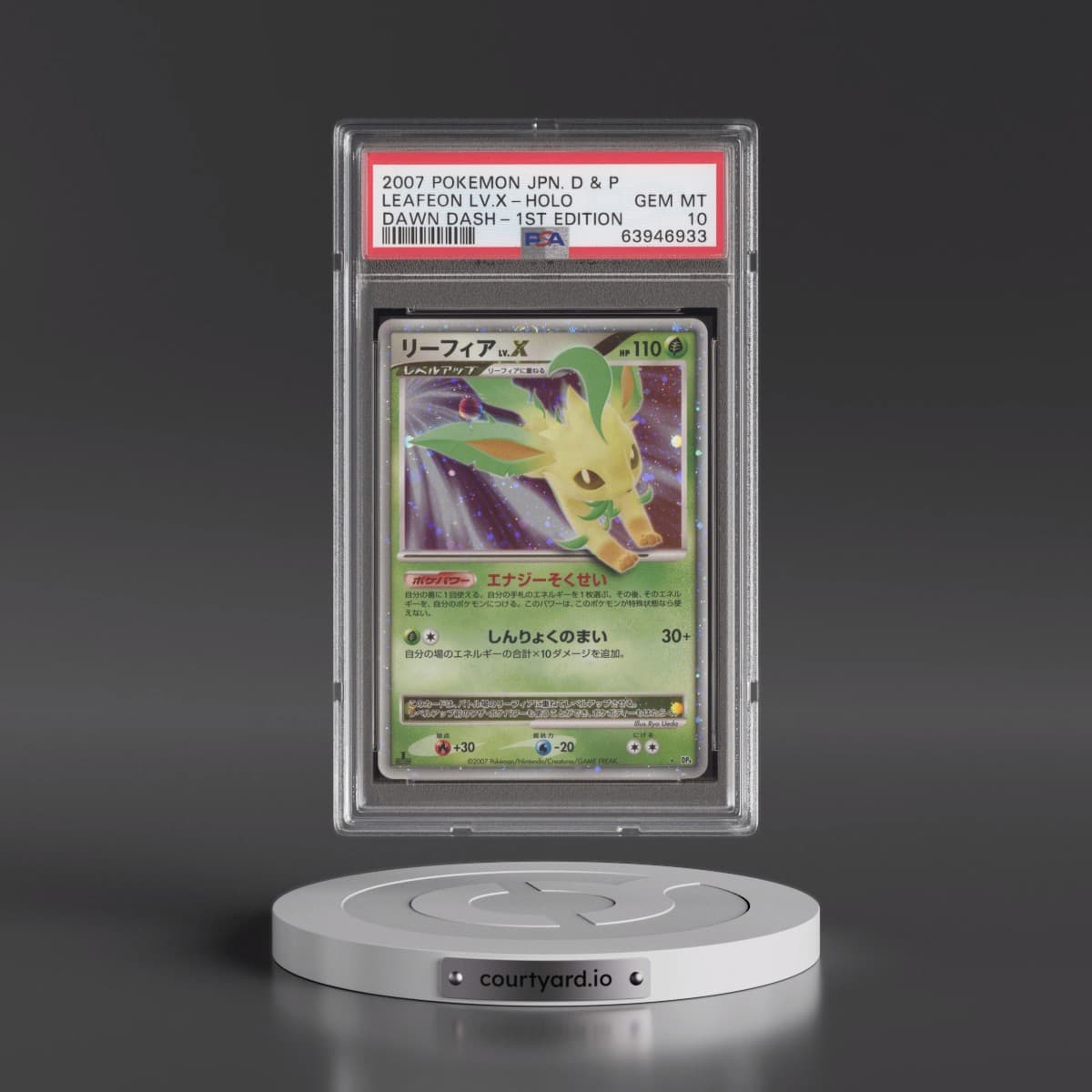 2007 Pokémon Diamond & Pearl Dawn Dash Leafeon LV.X - 1st Edition Holo (PSA 10 GEM MINT)