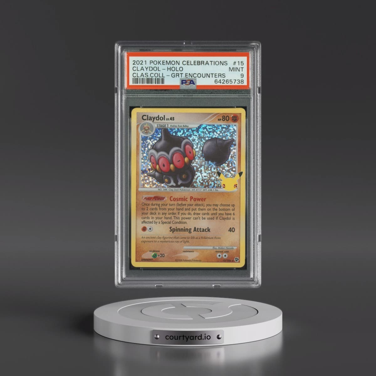 2021 Pokémon Celebrations Classic Collection #15 Claydol - Holo (PSA 9 MINT)