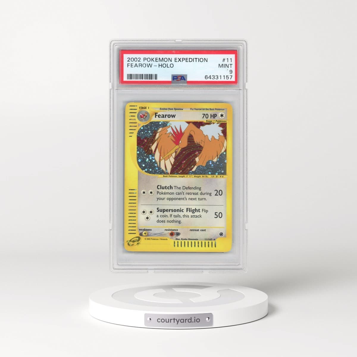 2002 Pokémon Expedition #11 Fearow - Holo (PSA 9 MINT)