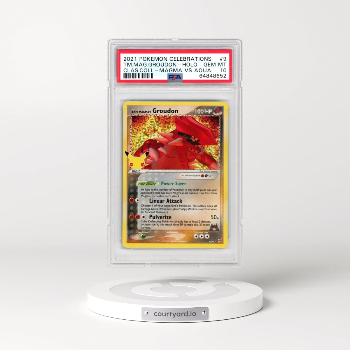 2021 Pokémon Celebrations Classic Collection #9 Team Magma's Groudon - Holo (PSA 10 GEM MINT)