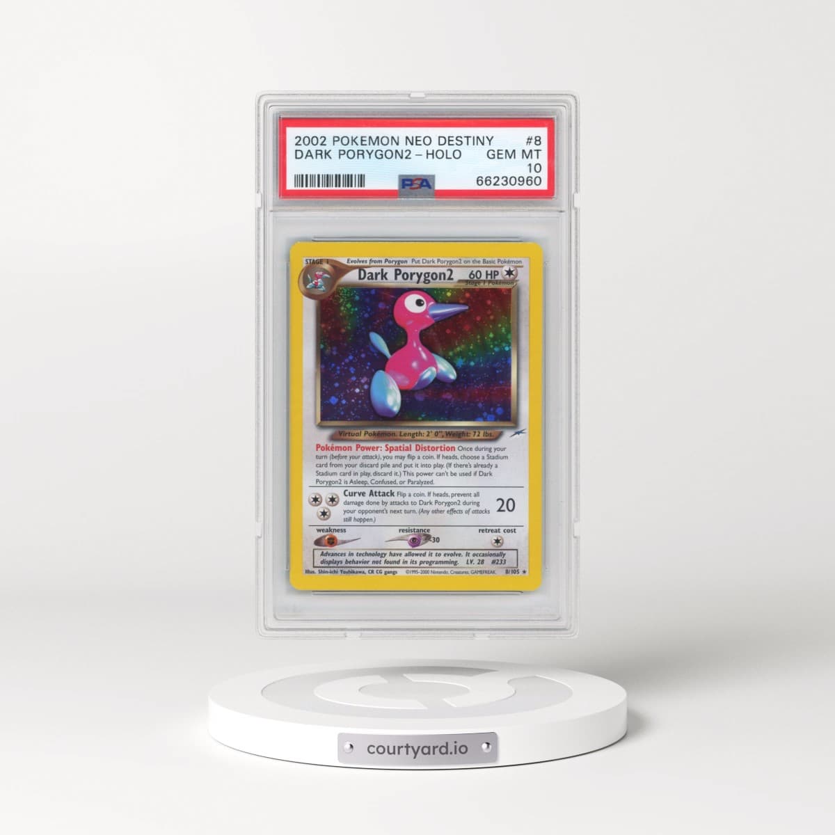 2002 Pokémon Neo Destiny #8 Dark PORYGON2 - Holo (PSA 10 GEM MINT)