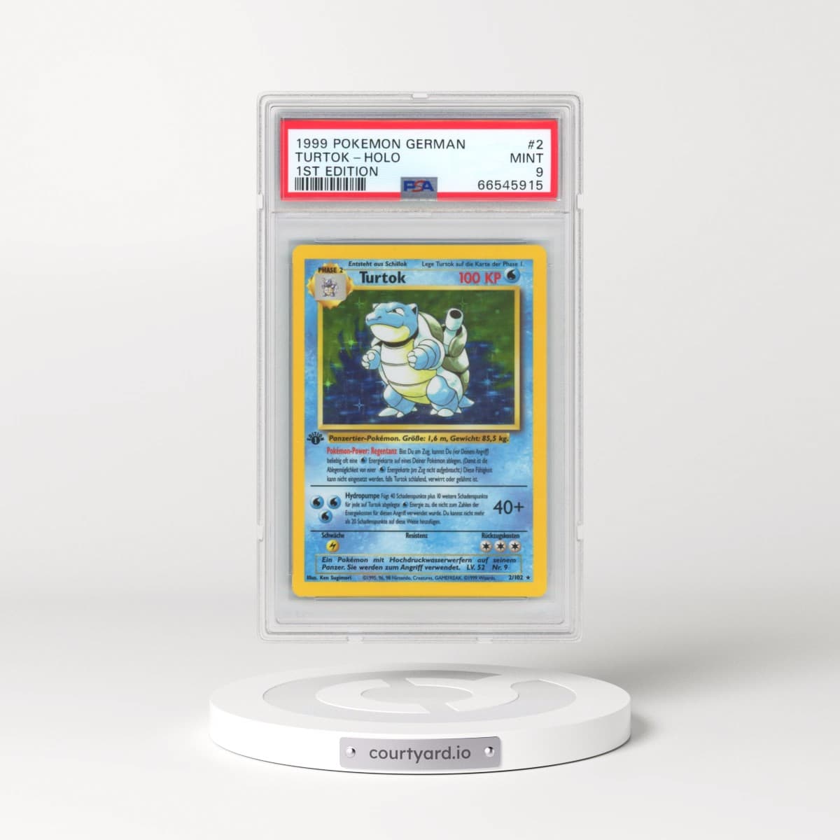 1999 Pokémon #2 Turtok - 1st Edition Holo (PSA 9 MINT)