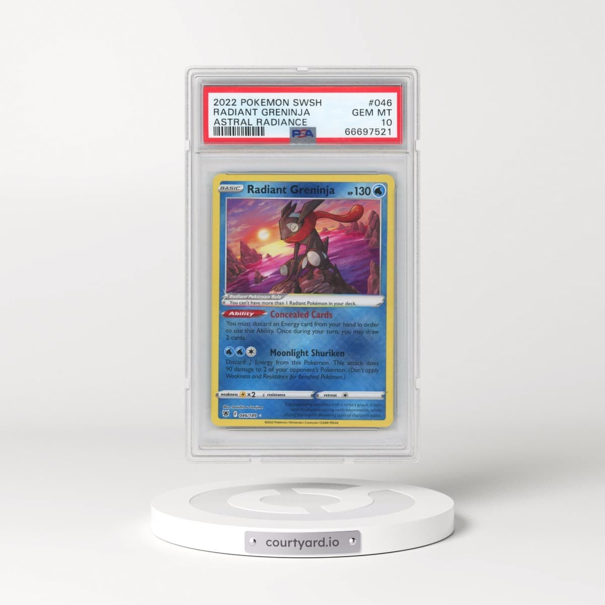 2022 Pokémon Sword & Shield Astral Radiance #046 Radiant Greninja - Holo (PSA 10 GEM MINT)