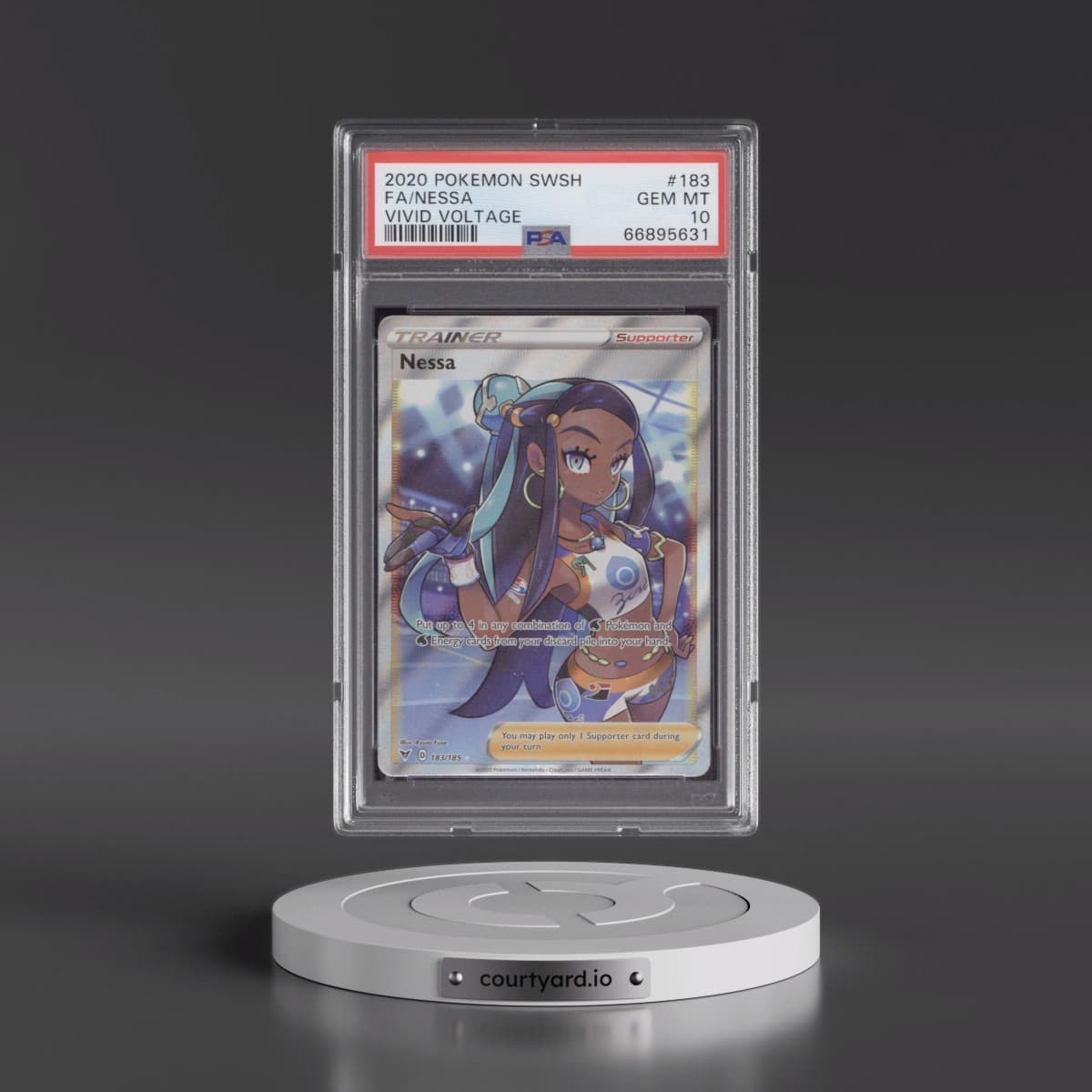 2020 Pokémon Sword & Shield Vivid Voltage #183 Nessa - Full Art (PSA 10 GEM MINT)