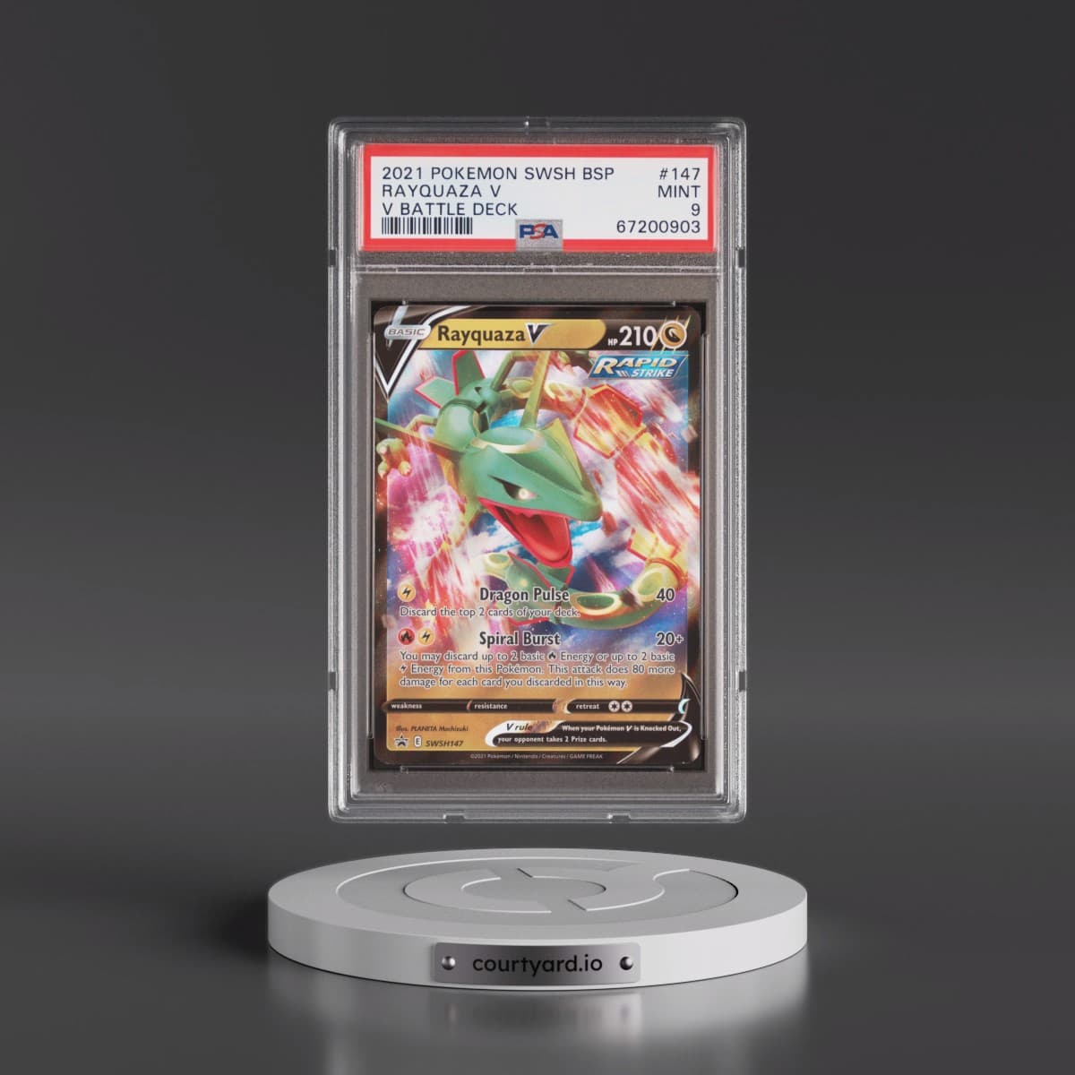 2021 Sword & Shield Promos #147 Rayquaza V - Holo (PSA 9 MINT)