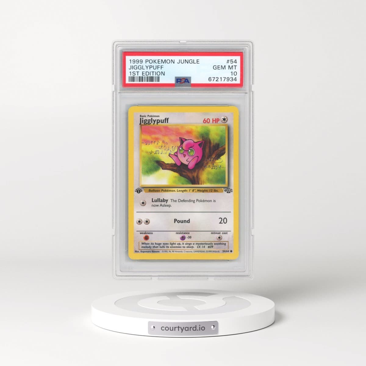 1999 Pokémon Jungle #54 Jigglypuff - 1st Edition (PSA 10 GEM MINT)