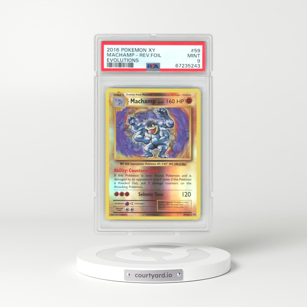 2016 Evolutions #59 Machamp - Holo (PSA 9 MINT)