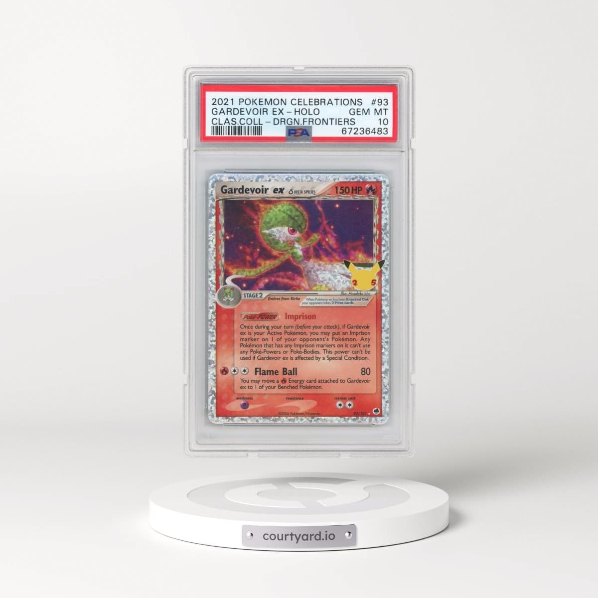 2021 Pokémon Celebrations Classic Collection #93 Gardevoir EX - Holo Holo (PSA 10 GEM MINT)