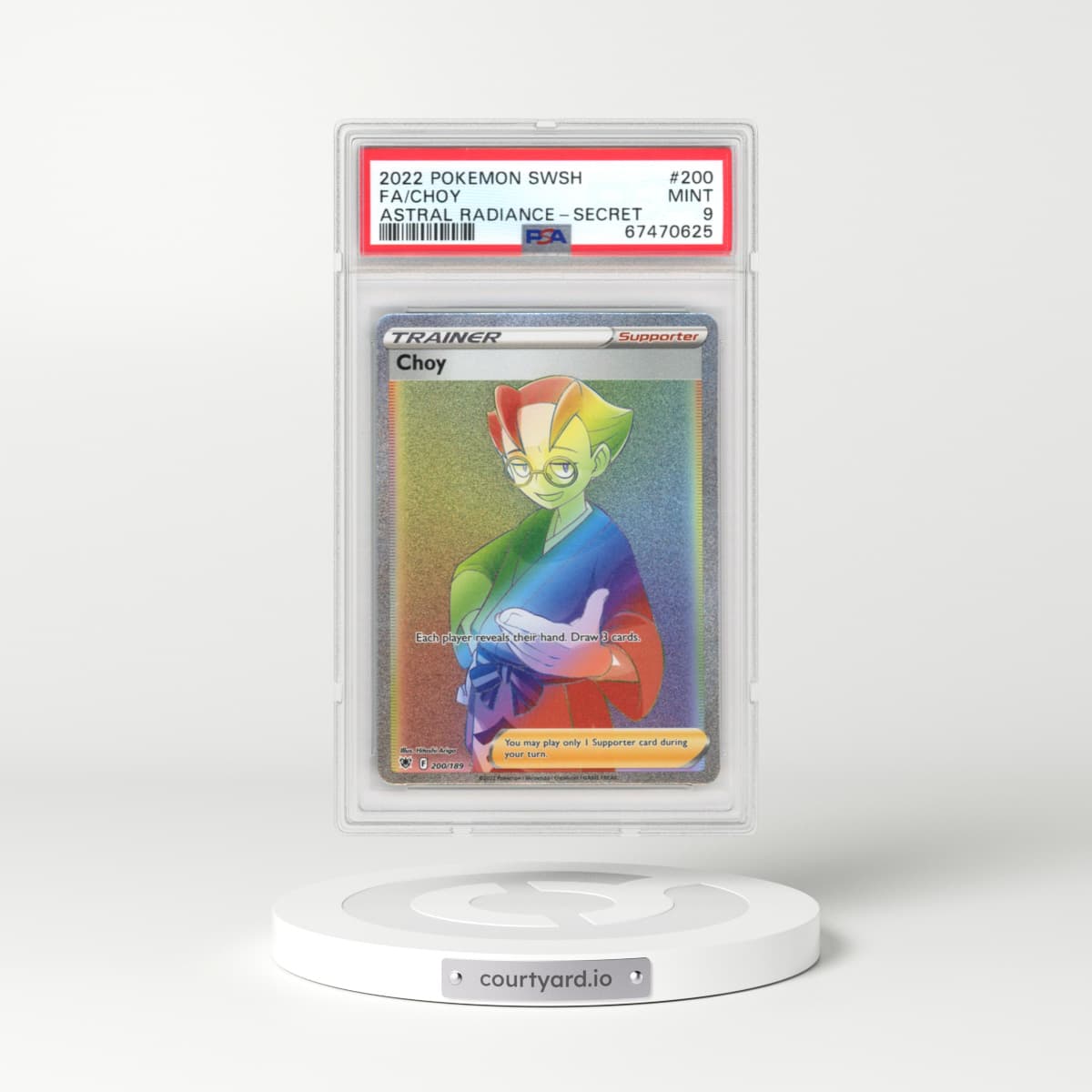 2022 Astral Radiance #200 Choy - Secret (PSA 9 MINT)