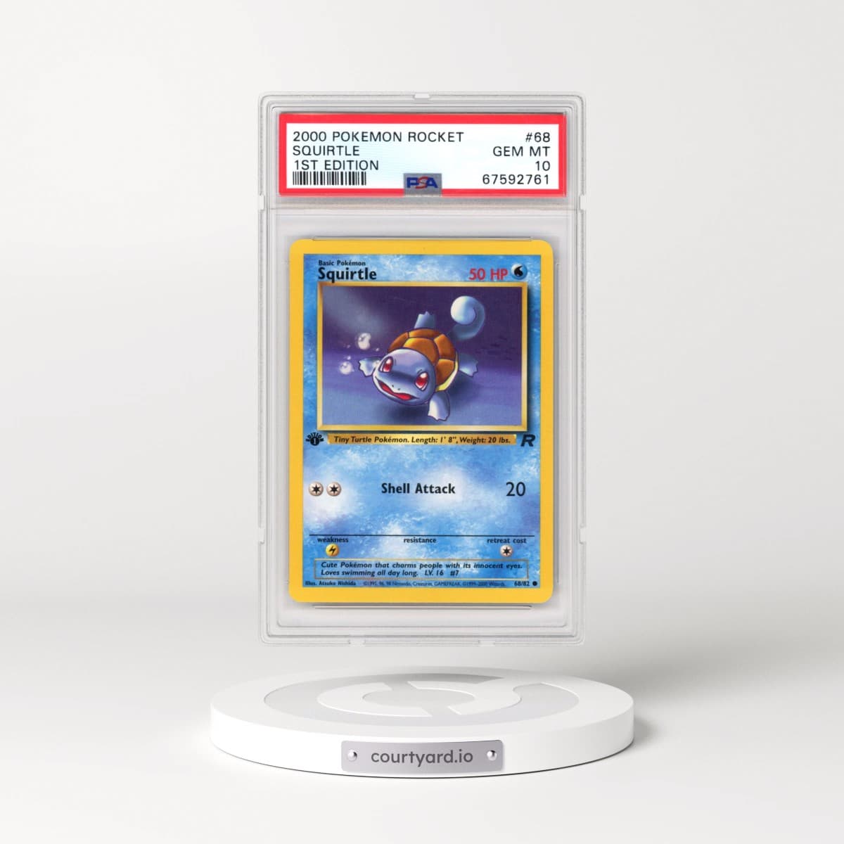 2000 Team Rocket #68 Squirtle - 1st Edition 1st Edition (PSA 10 GEM MINT)