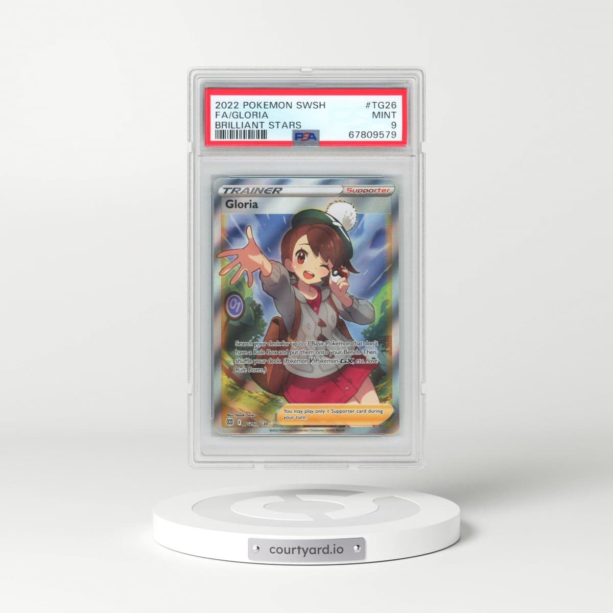 2022 Pokémon Sword & Shield Brilliant Stars #TG26 Gloria - Full Art (PSA 9 MINT)