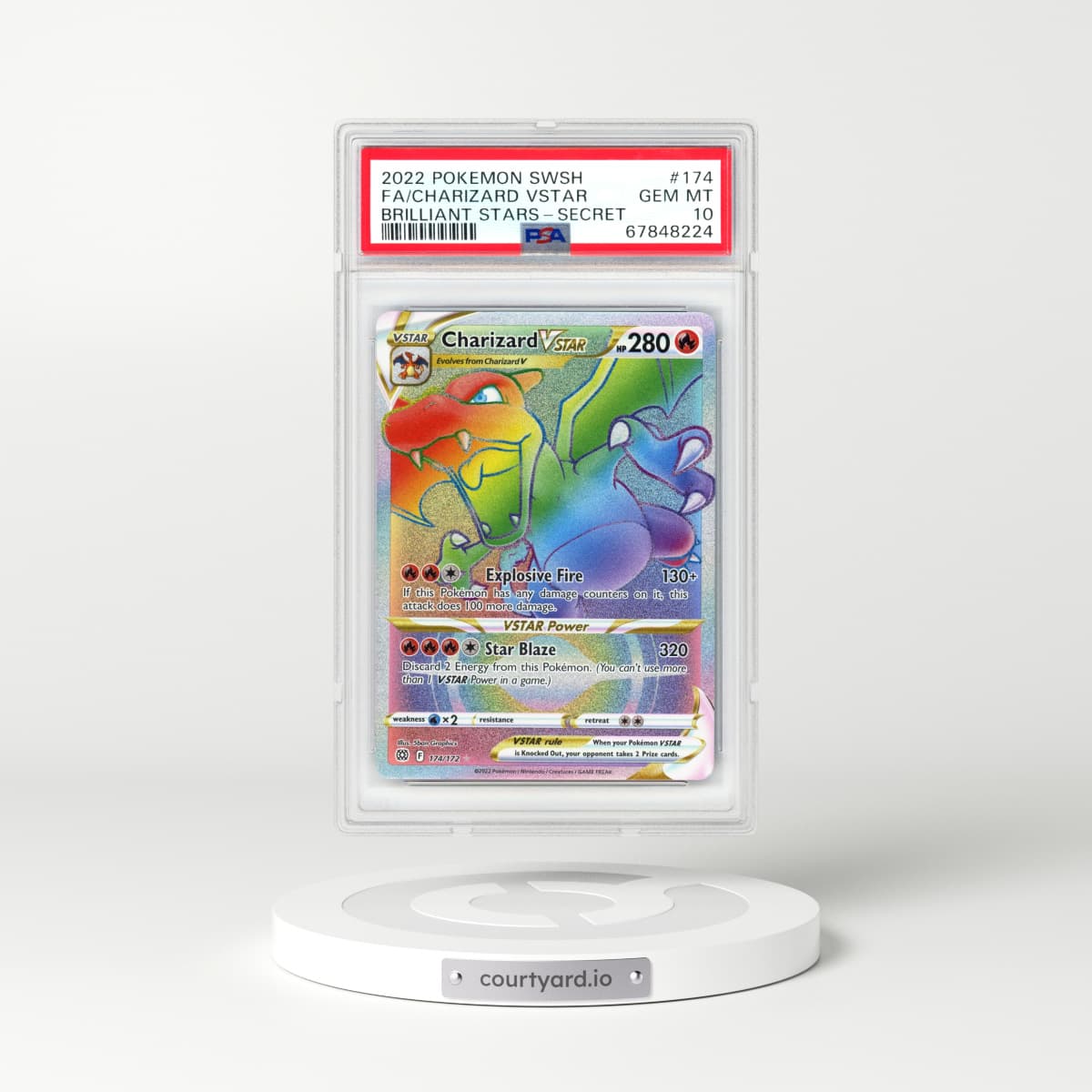 2022 Brilliant Stars #174 Charizard VSTAR - Full Art Holo (PSA 10 GEM MINT)