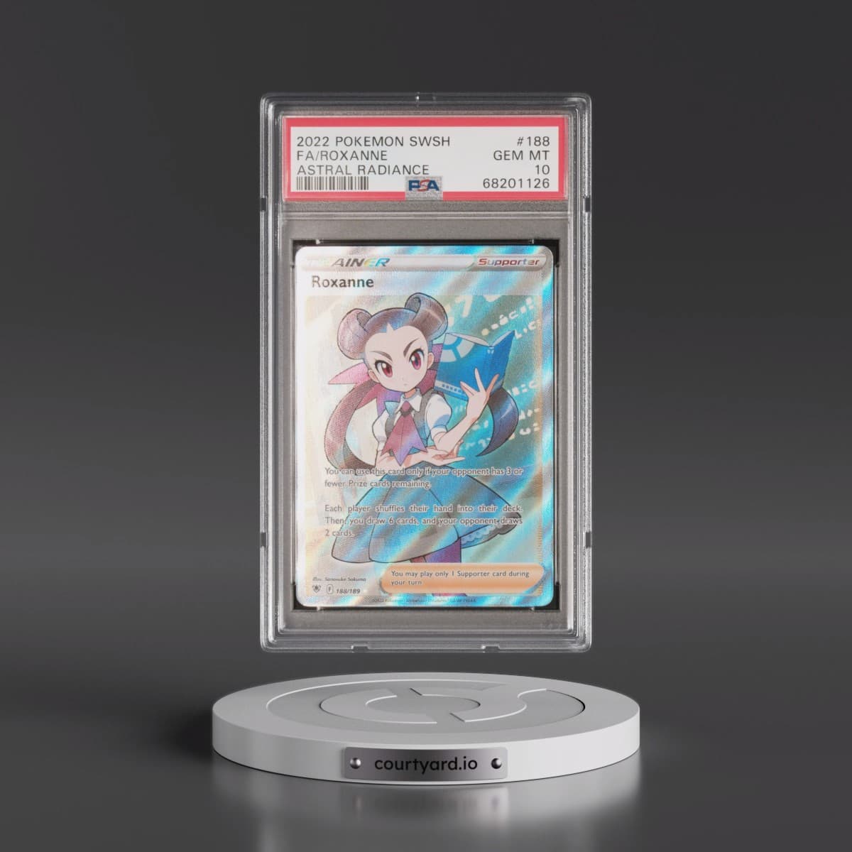 2022 Pokémon Sword & Shield Astral Radiance #188 Roxanne - Full Art (PSA 10 GEM MINT)