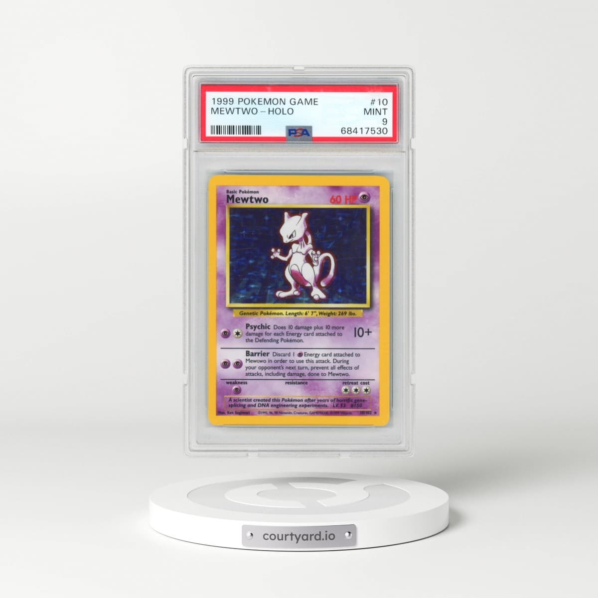 1999 Pokémon Game #10 Mewtwo - Holo (PSA 9 MINT)