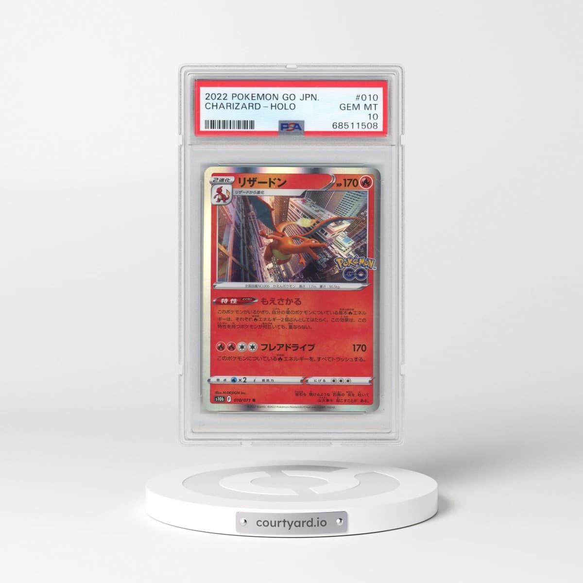 2022 Pokémon Go #010 Charizard - Holo (PSA 10 GEM MINT)