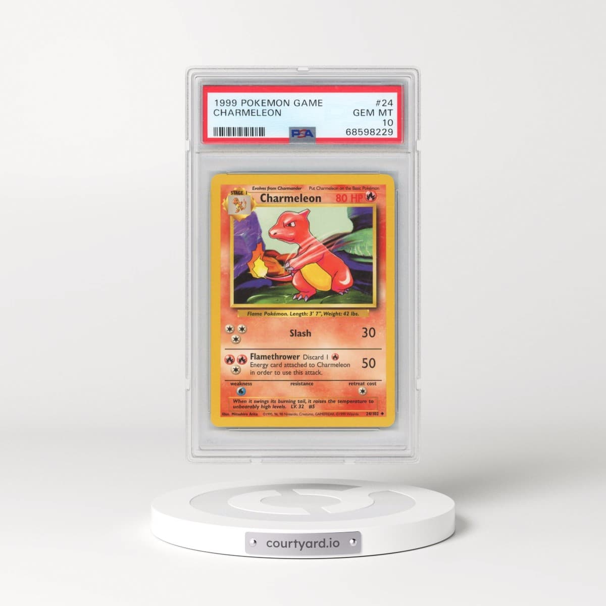 1999 Pokémon Game #24 Charmeleon (PSA 10 GEM MINT)
