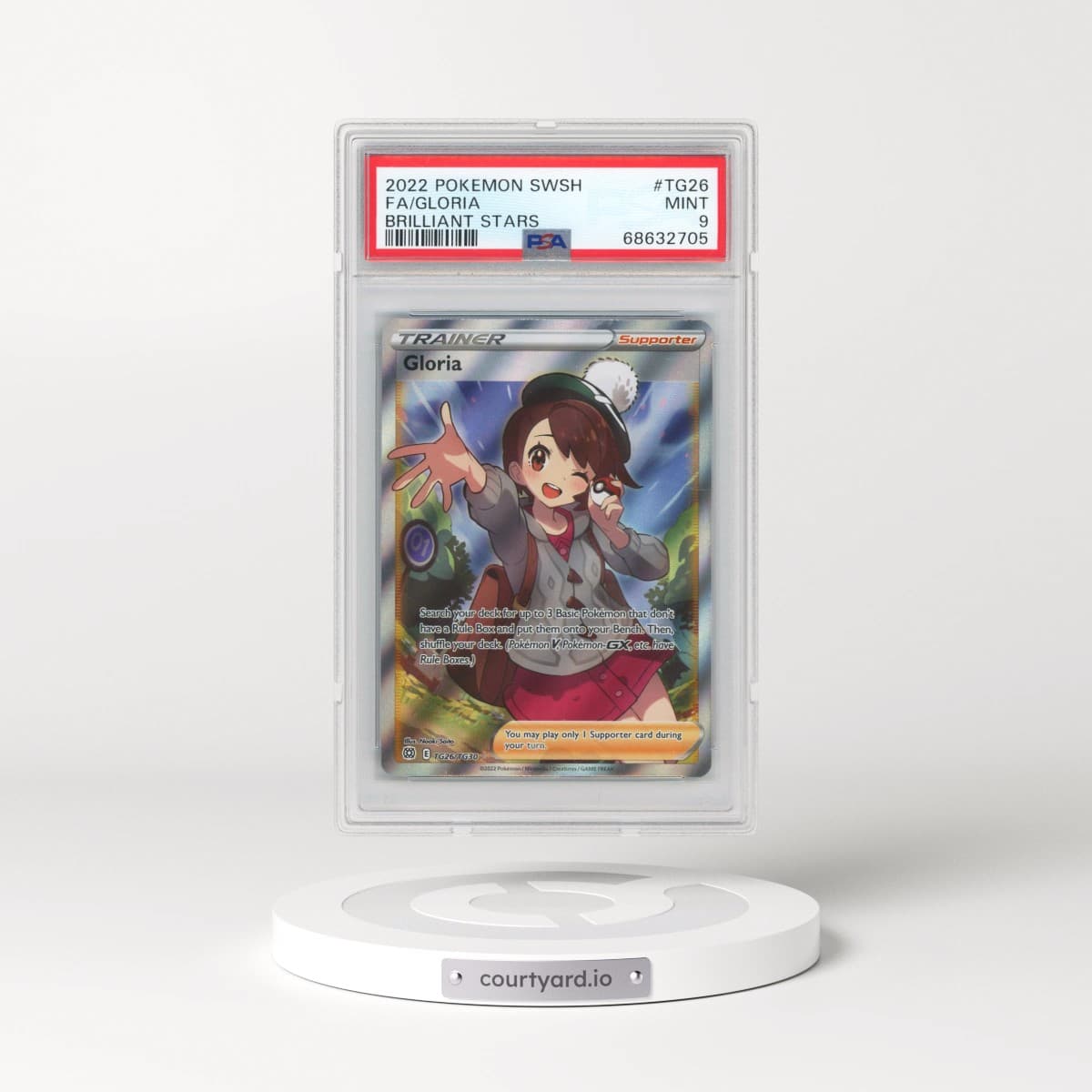 2022 Pokémon Sword & Shield Brilliant Stars #TG26 Gloria - Full Art (PSA 9 MINT)