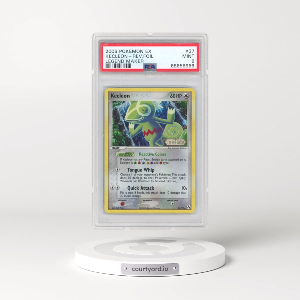 2006 Pokémon EX Legend Maker #37 Kecleon - Reverse Foil (PSA 9 MINT)