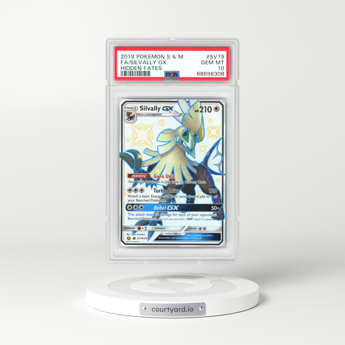 2019 Hidden Fates #SV79 Silvally GX - Holo (PSA 10 GEM MINT)