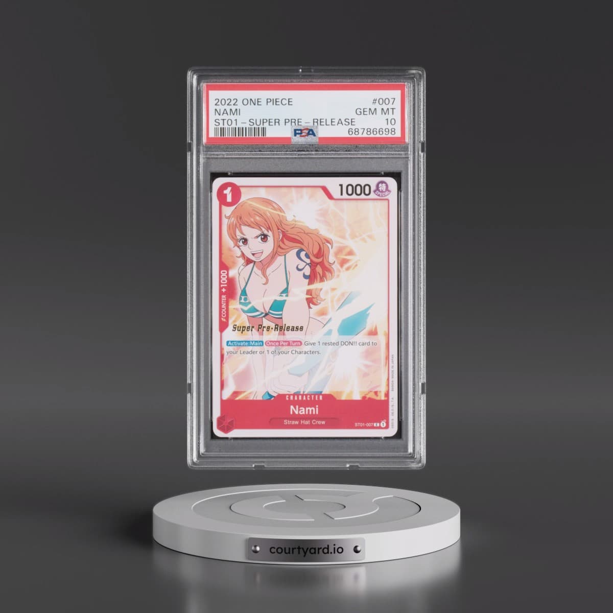 2022 One Piece Starter Deck ST01-Straw Hat Crew #007 Nami - Super Pre-Release (PSA 10 GEM MINT)