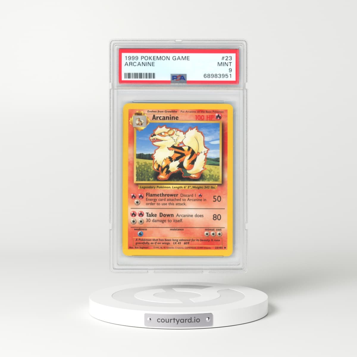 1999 Base Set #23 Arcanine (PSA 9 MINT)