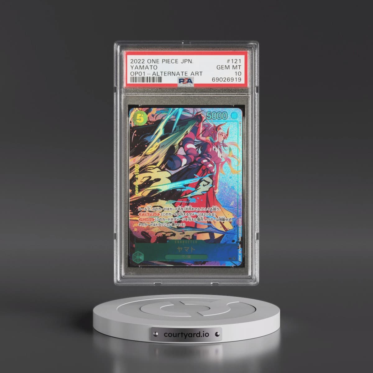 2022 One Piece Japanese OP01-Romance Dawn #121 Yamato - Alternate Art (PSA 10 GEM MINT)