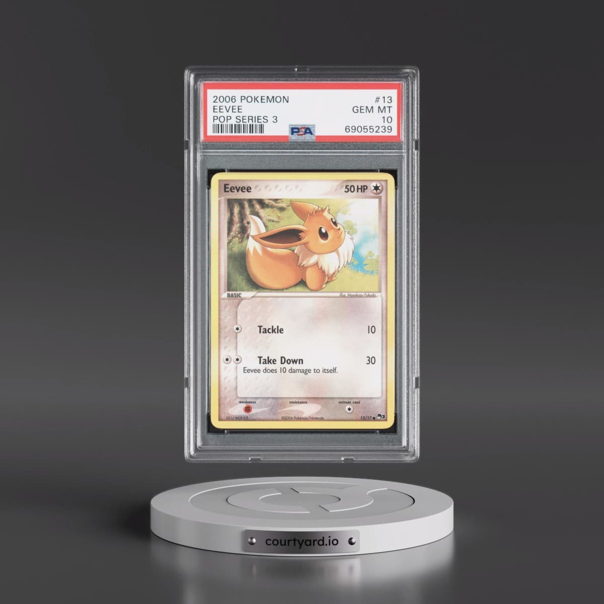 2006 Pokémon Pop Series 3 #13 Eevee (PSA 10 GEM MINT)