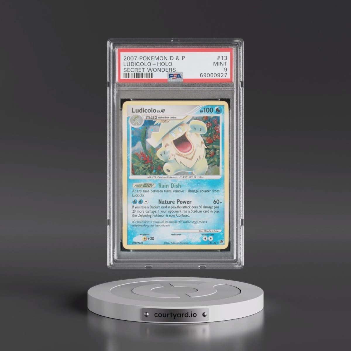 2007 Pokémon Diamond & Pearl Secret Wonders #13 Ludicolo - Holo (PSA 9 MINT)