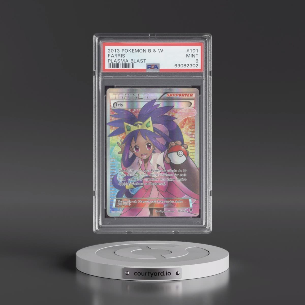 2013 Pokémon Black & White Plasma Blast #101 Iris - Full Art (PSA 9 MINT)