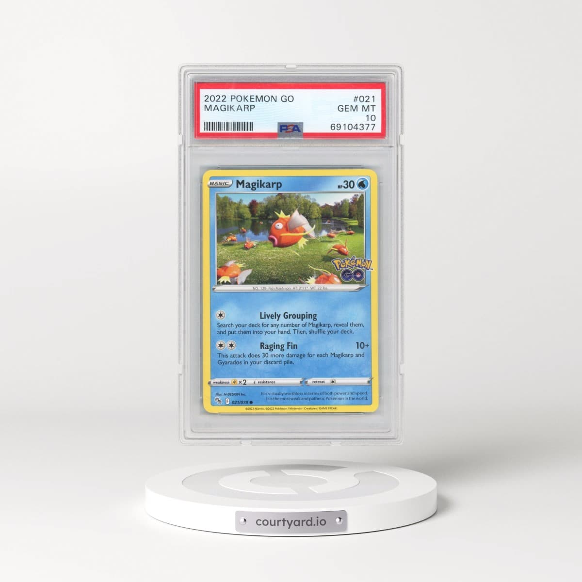 2022 Pokémon Go #021 Magikarp (PSA 10 GEM MINT)