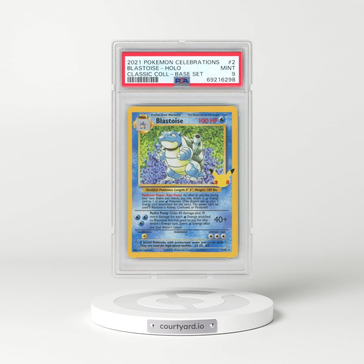 2021 Pokémon Celebrations Classic Collection #2 Blastoise - Holo (PSA 9 MINT)