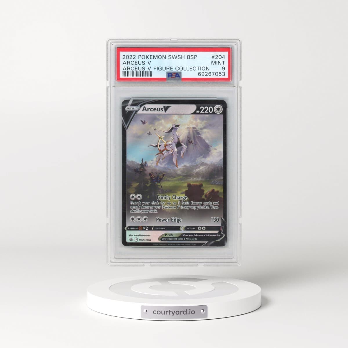 2022 Pokémon Swsh Black Star Promo #204 Arceus V - Holo Arceus V Figure Collection (PSA 9 MINT)