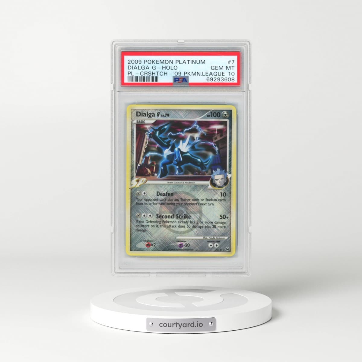 2009 Pokémon Platinum #7 Dialga G - Holo Crosshatch-2009 Pokemon League (PSA 10 GEM MINT)