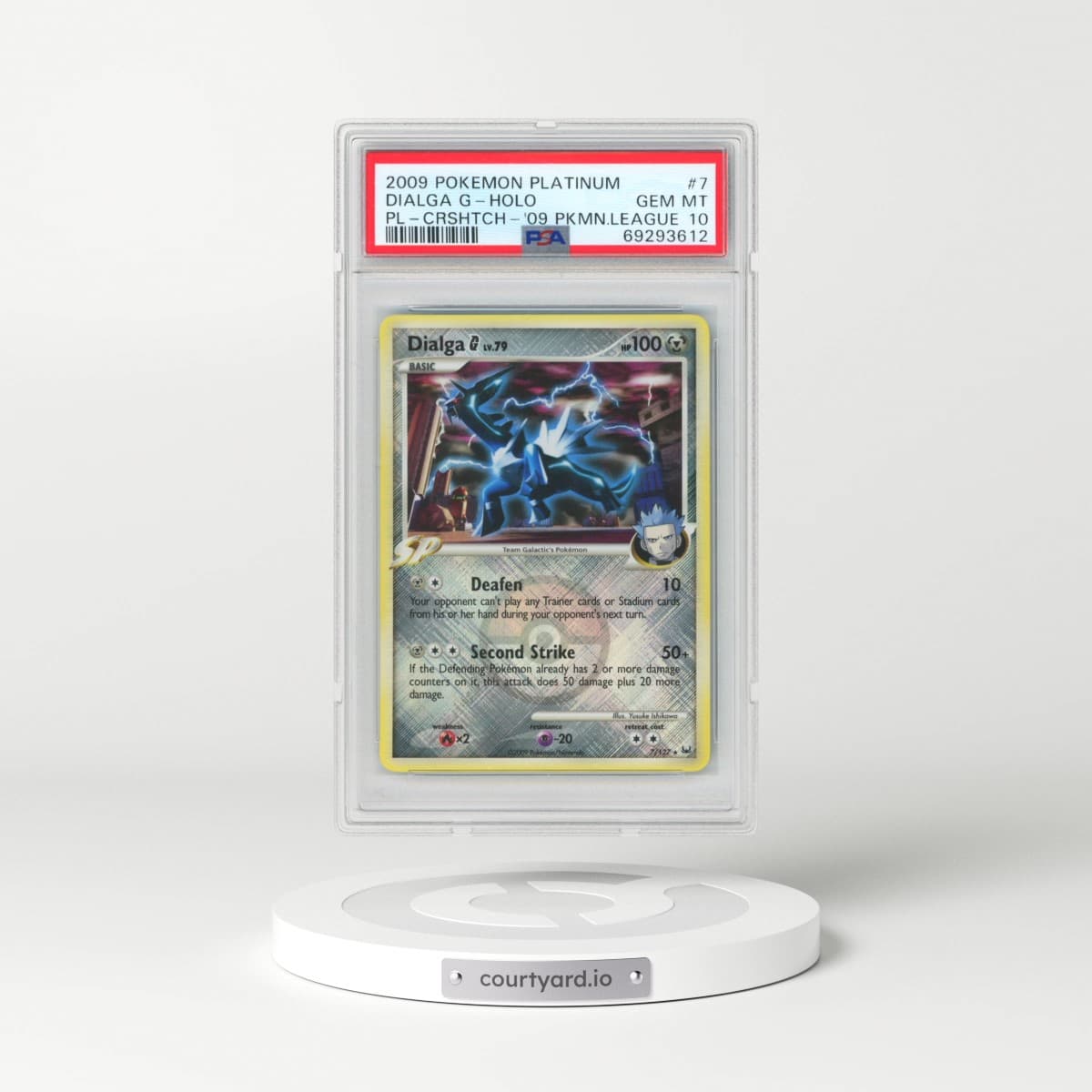 2009 Pokémon Platinum #7 Dialga G - Holo Crosshatch-2009 Pokemon League (PSA 10 GEM MINT)