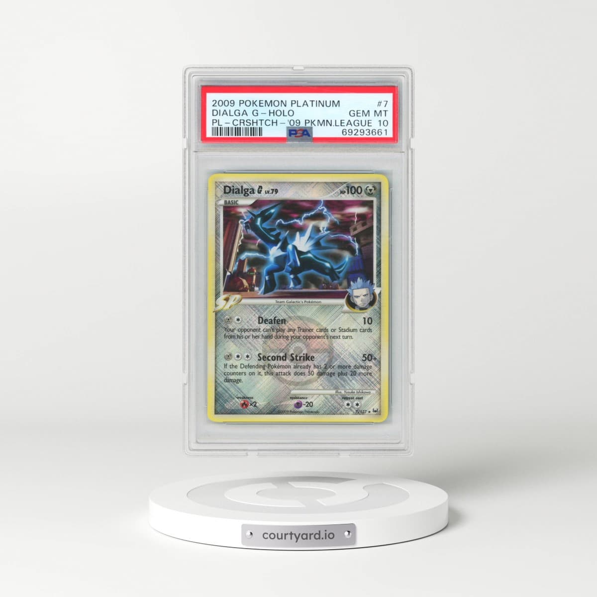 2009 Pokémon Platinum #7 Dialga G - Holo Crosshatch-2009 Pokemon League (PSA 10 GEM MINT)