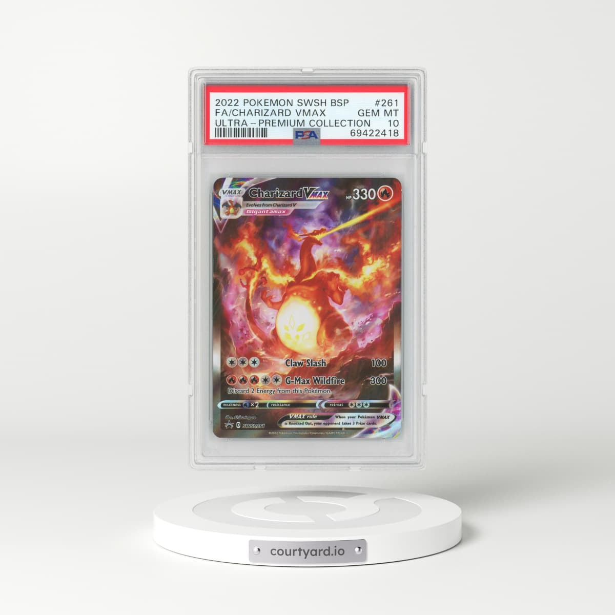 2022 Sword & Shield #261 Charizard VMAX - Full Art Holo (PSA 10 GEM MINT)