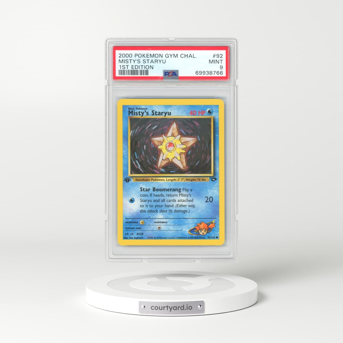 2000 Pokémon Gym Challenge #92 Misty's Staryu - 1st Edition (PSA 9 MINT)