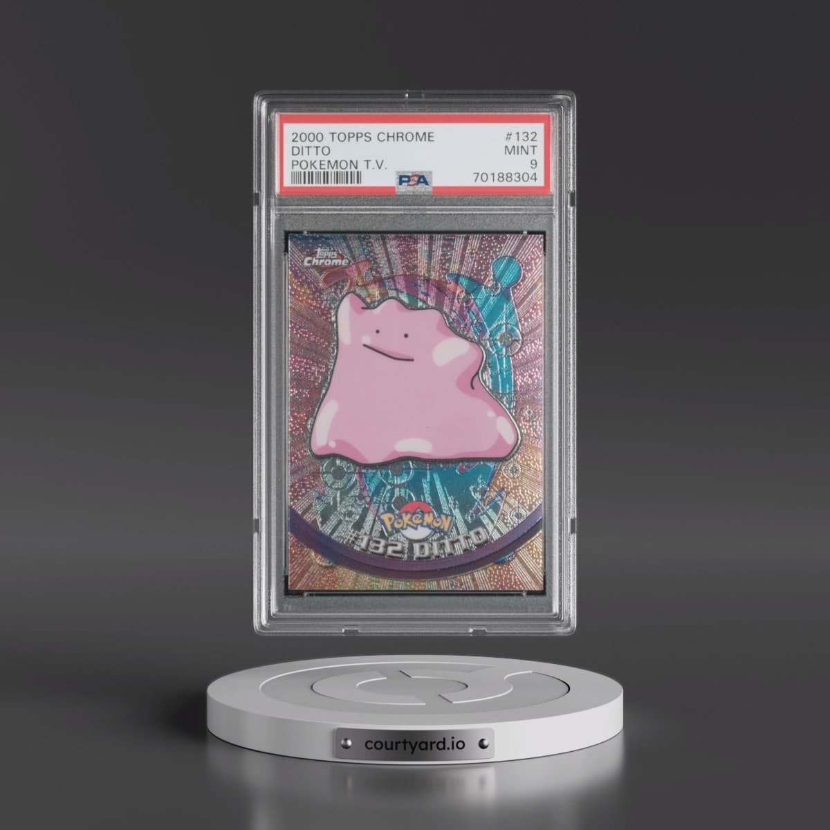 2000 Topps Chrome Pokémon T.V. #132 Ditto (PSA 9 MINT)