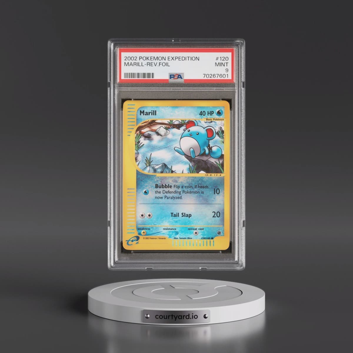 2002 Pokémon Expedition #120 Marill - Reverse Foil (PSA 9 MINT)
