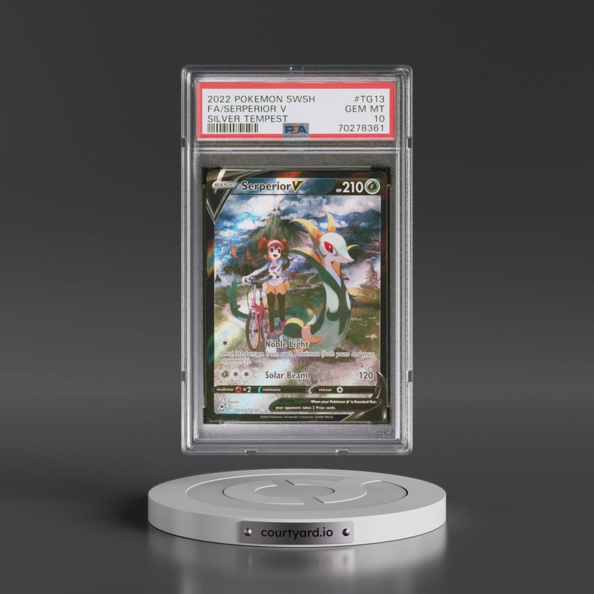 2022 Pokémon Sword & Shield Silver Tempest #TG13 Serperior V - Holo Full Art (PSA 10 GEM MINT)