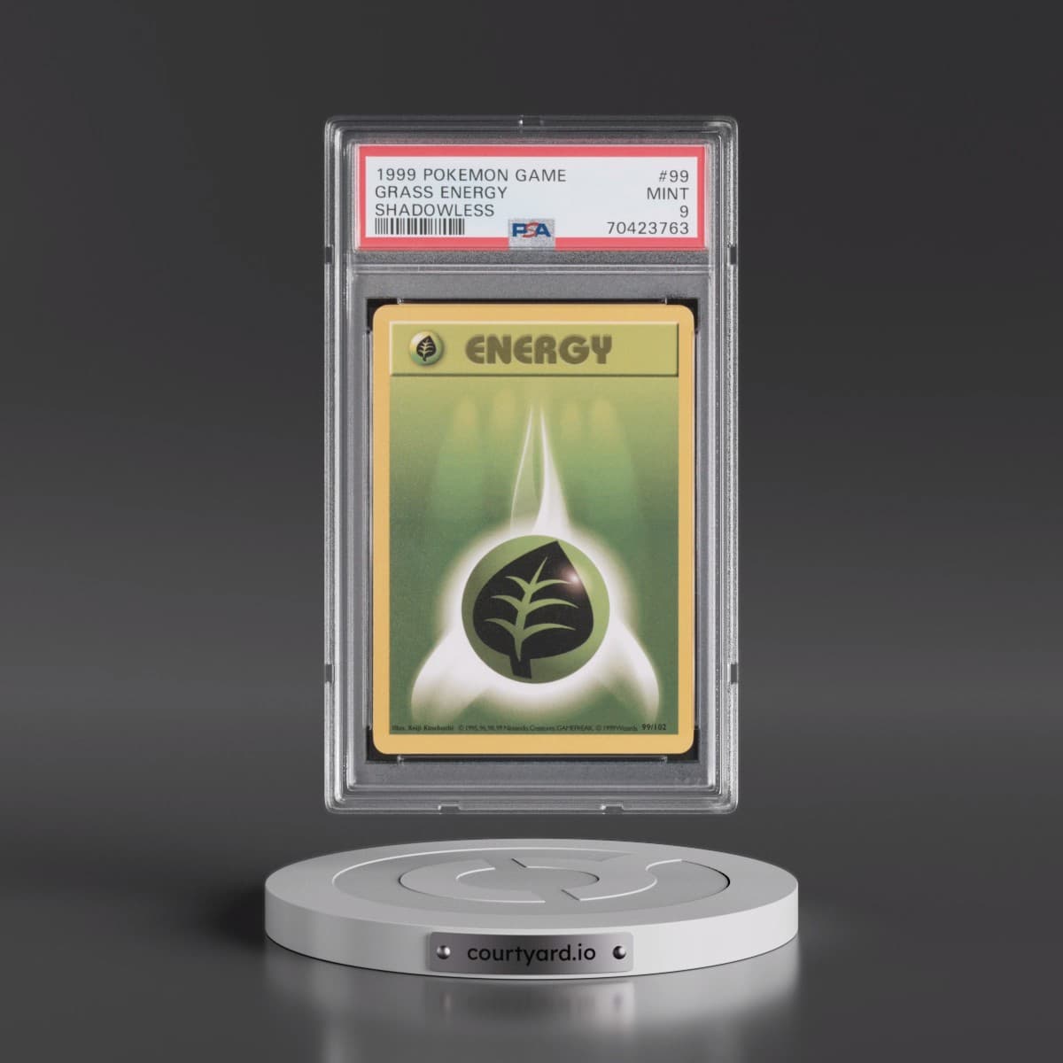1999 Pokémon Game #99 Grass Energy - Shadowless (PSA 9 MINT)