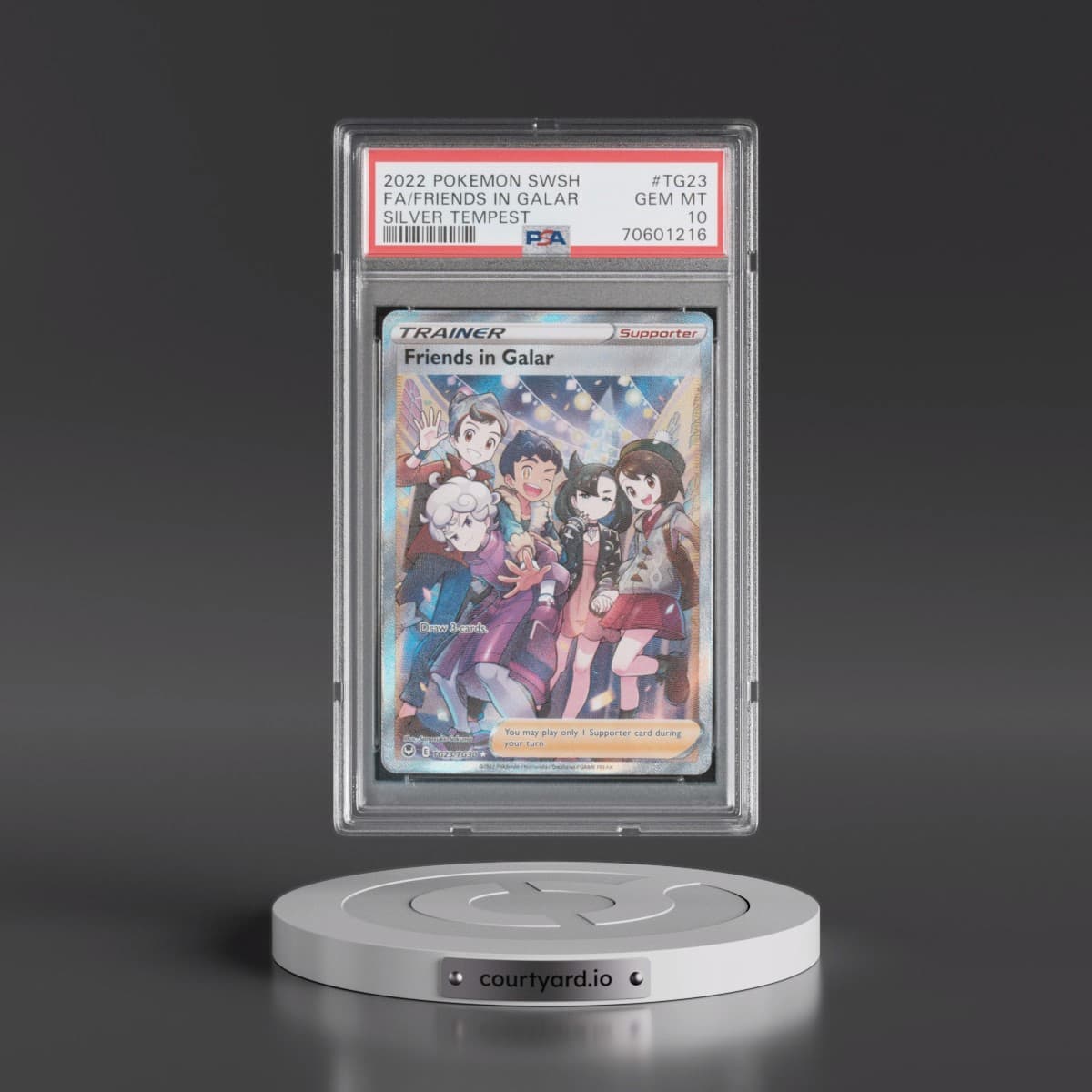 2022 Pokémon Sword & Shield Silver Tempest #TG23 Friends in Galar - Full Art (PSA 10 GEM MINT)