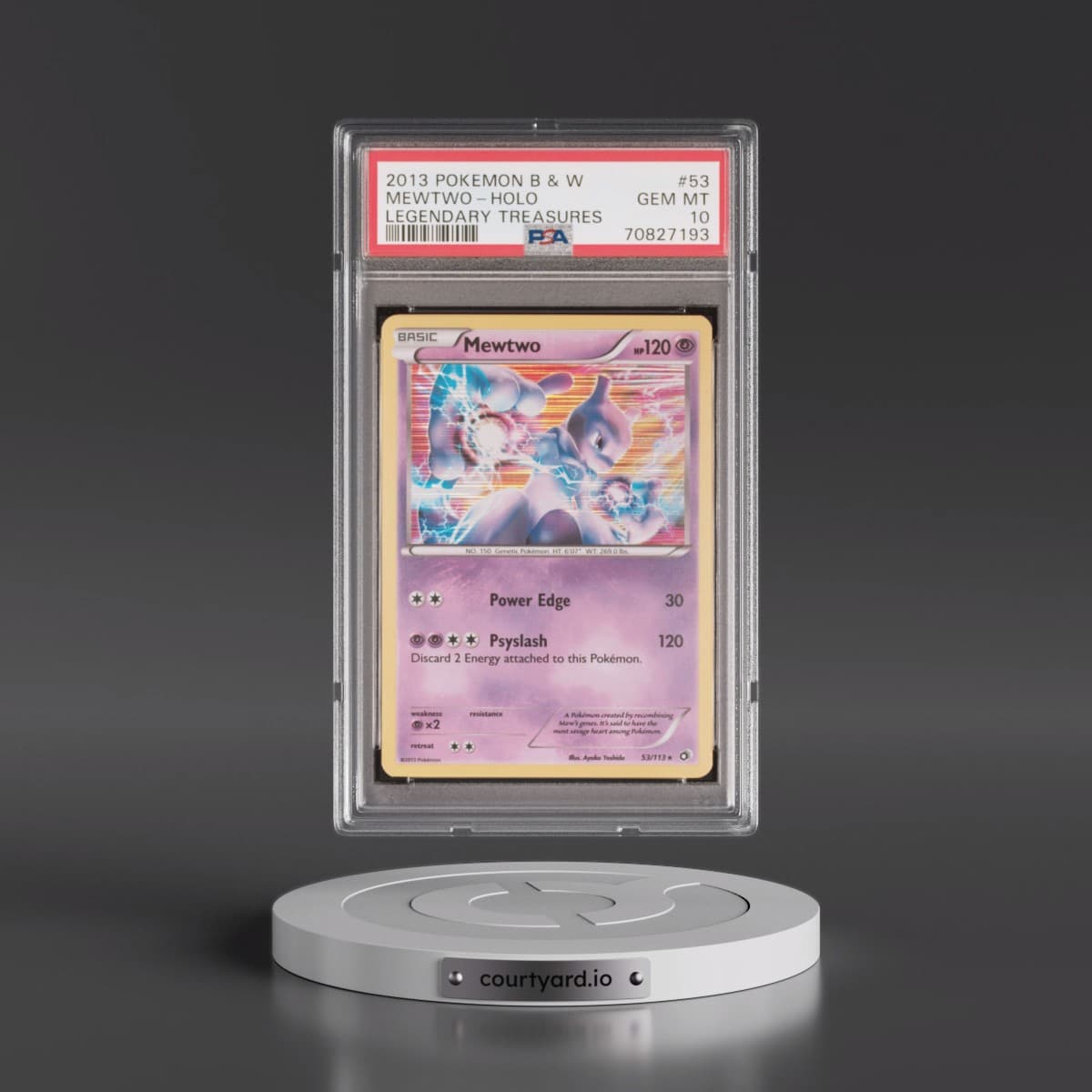 2013 Pokémon Black & White Legendary Treasures #53 Mewtwo - Holo (PSA 10 GEM MINT)