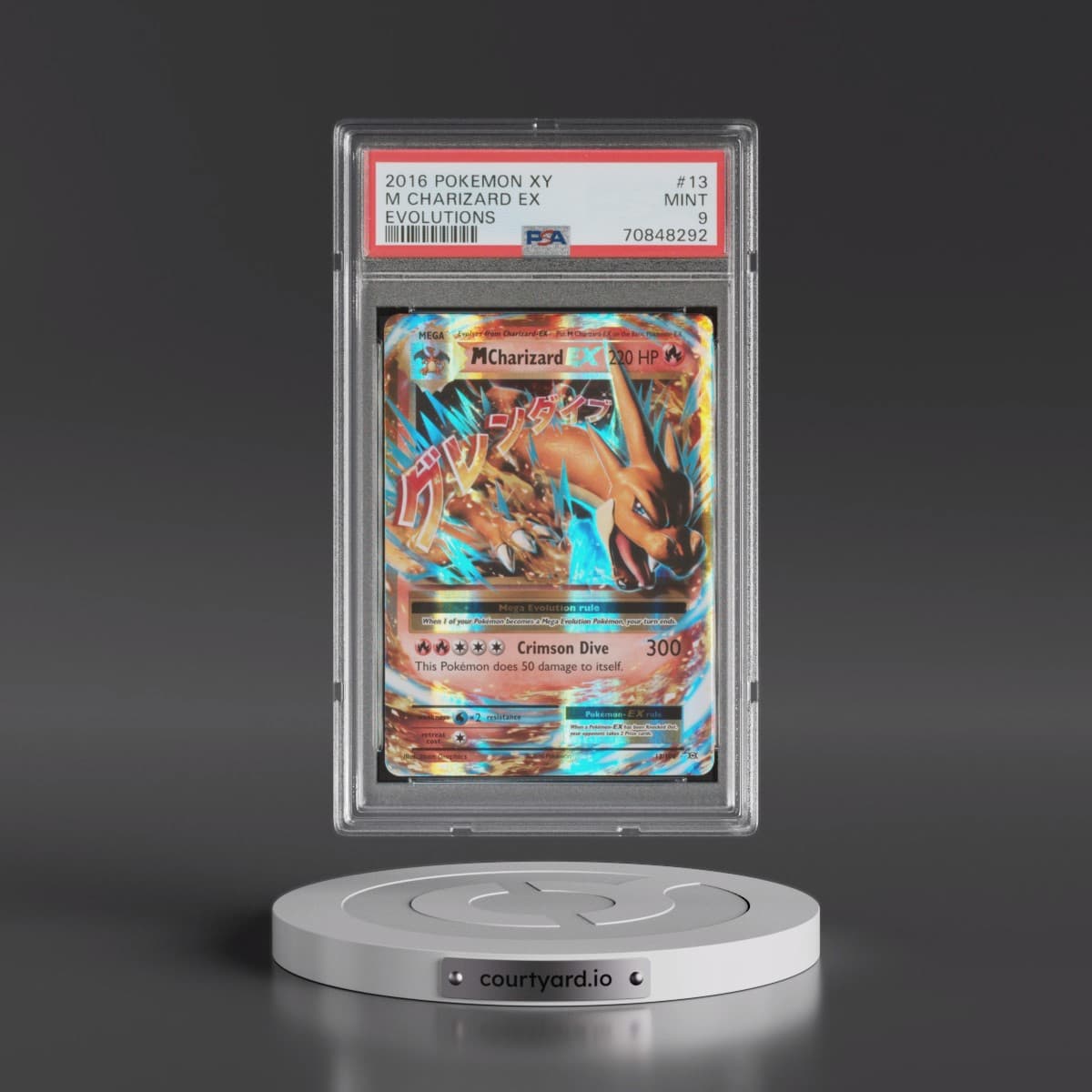 2016 Pokémon XY Evolutions #13 M Charizard EX - Holo (PSA 9 MINT)