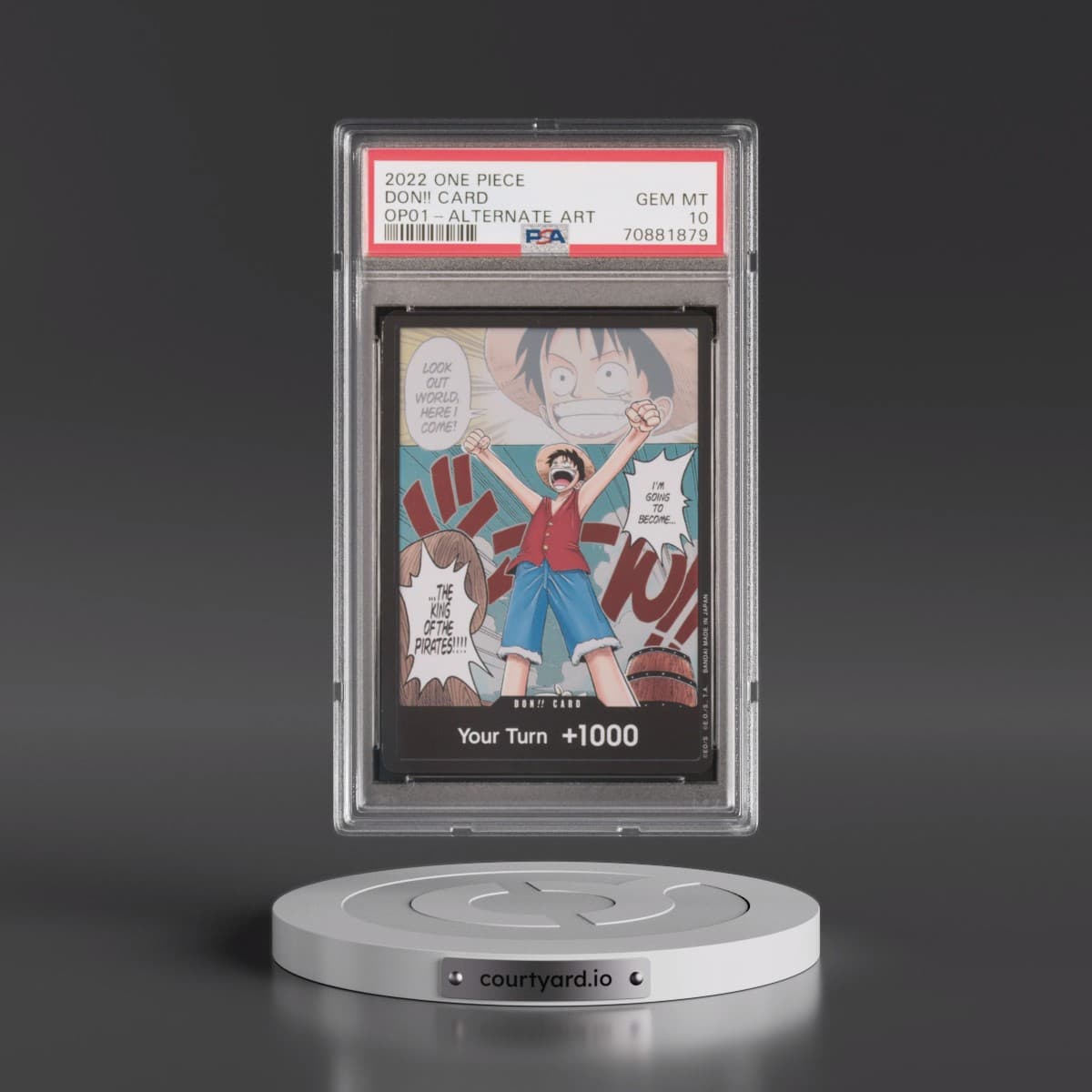 2022 One Piece Romance Dawn Don!! Card - Alternate Art (PSA 10 GEM MINT)
