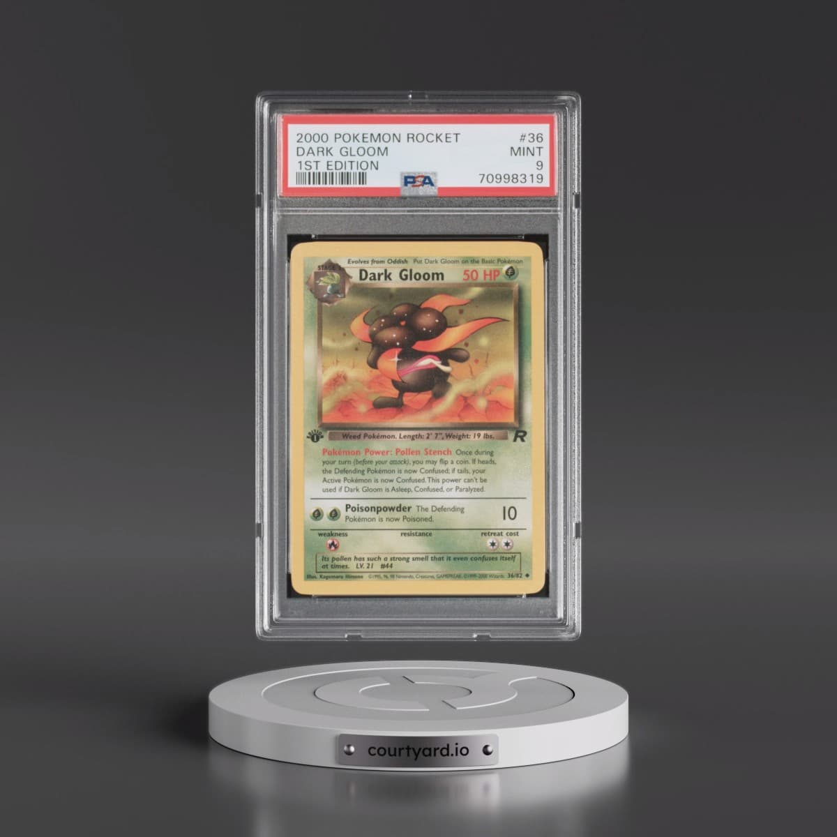 2000 Pokémon Rocket #36 Dark Gloom - 1st Edition (PSA 9 MINT)
