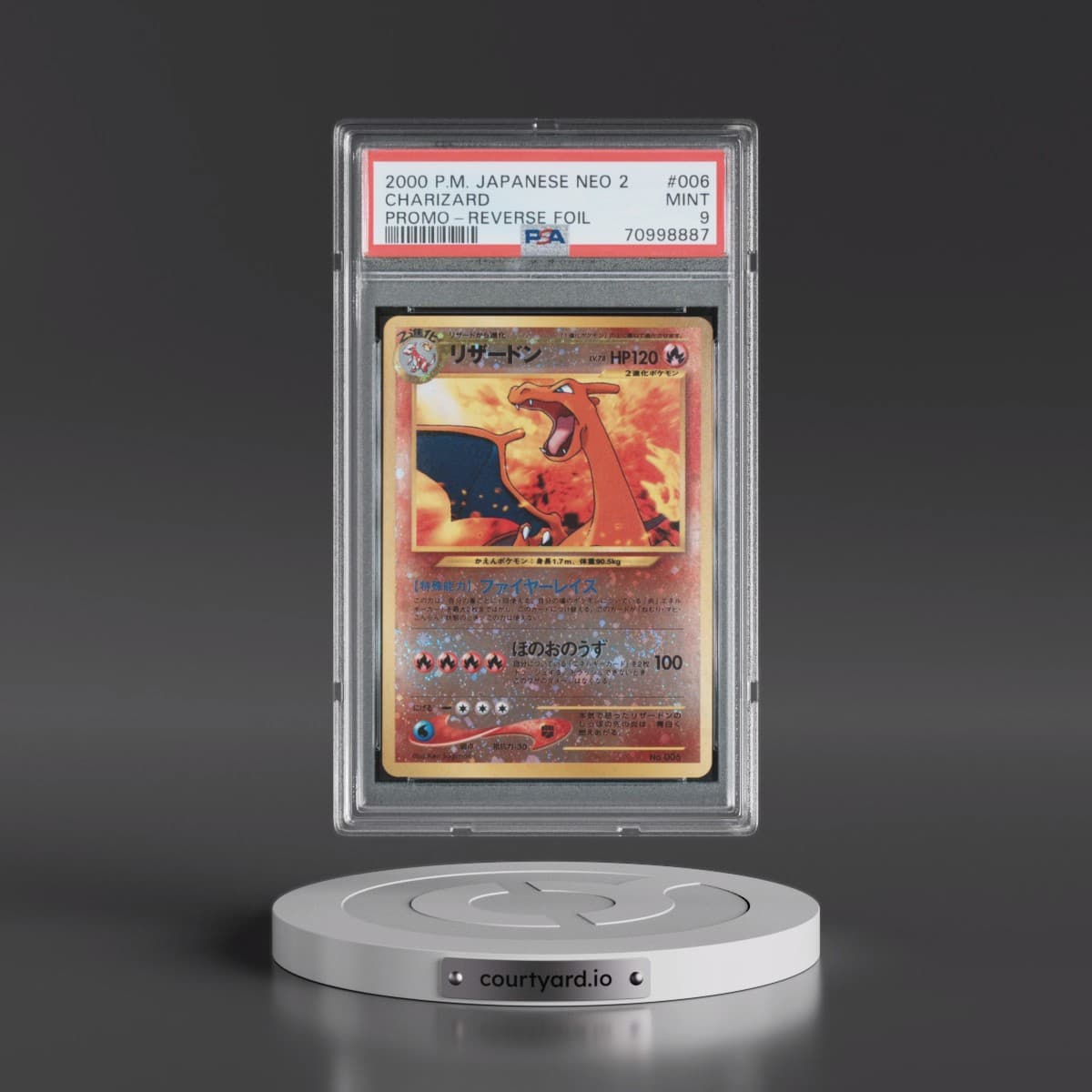 2000 Pokémon Neo 2 Promo #006 Charizard - Reverse Foil (PSA 9 MINT)