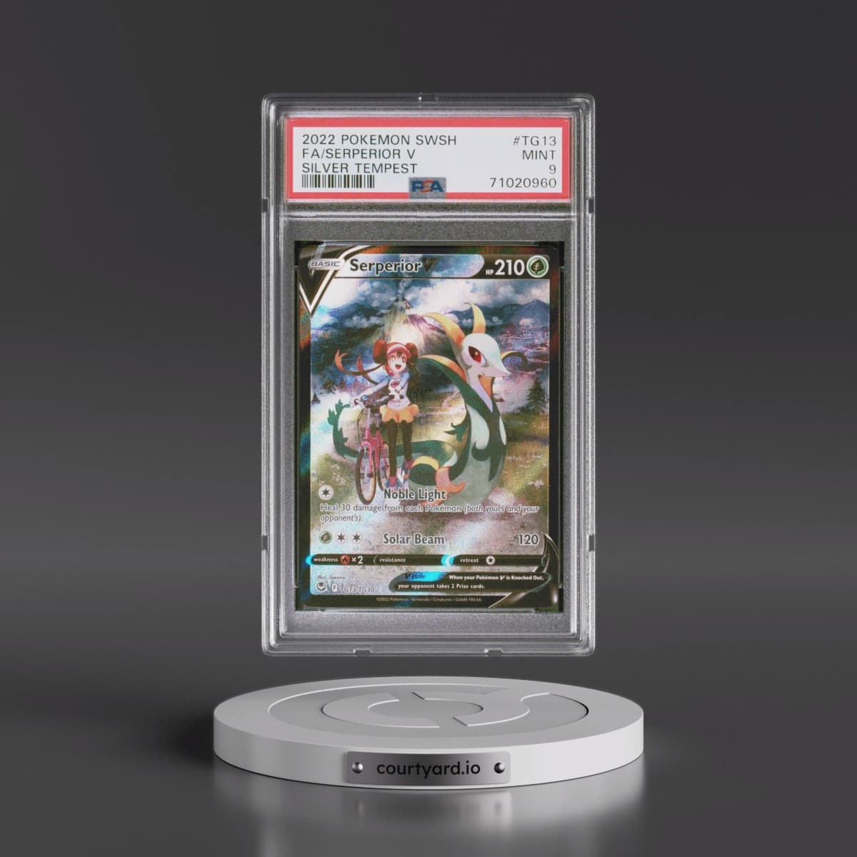 2022 Pokémon Sword & Shield Silver Tempest #TG13 Serperior V - Holo Full Art (PSA 9 MINT)