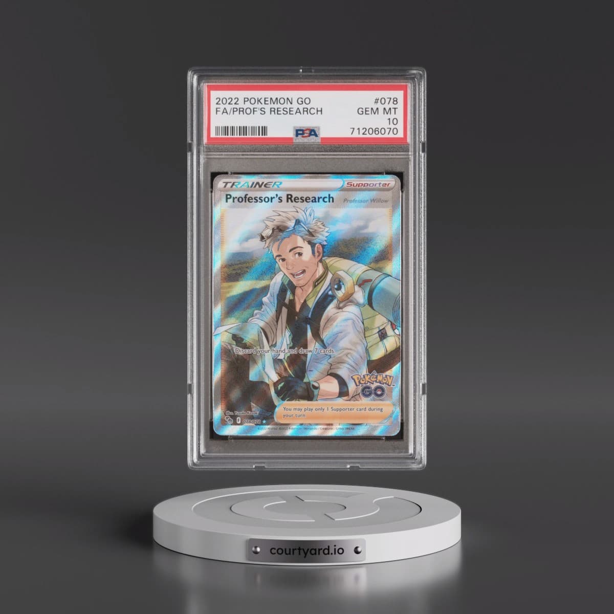 2022 Pokémon Go #078 Professor's Research - Full Art (PSA 10 GEM MINT)